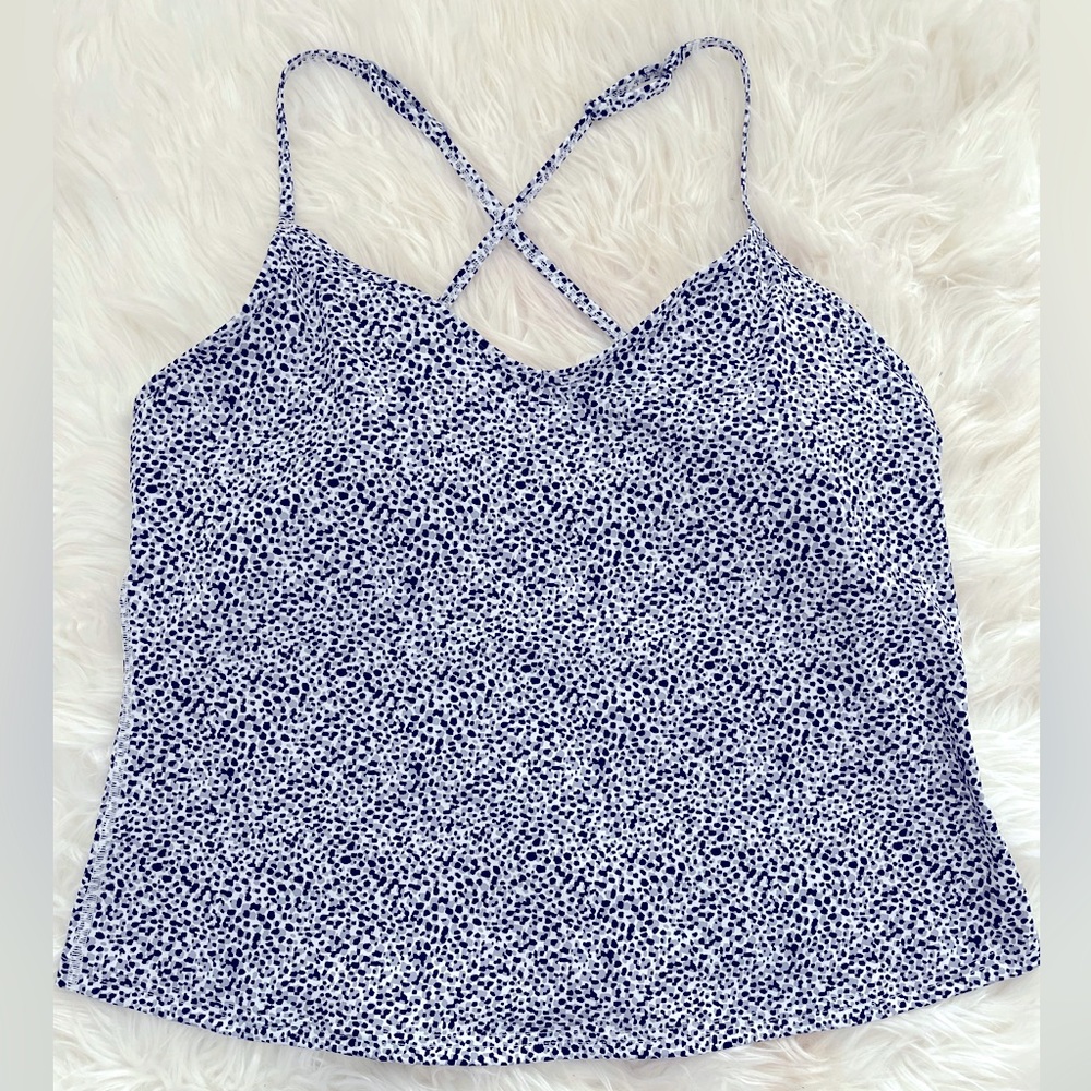 Black and white workout tank